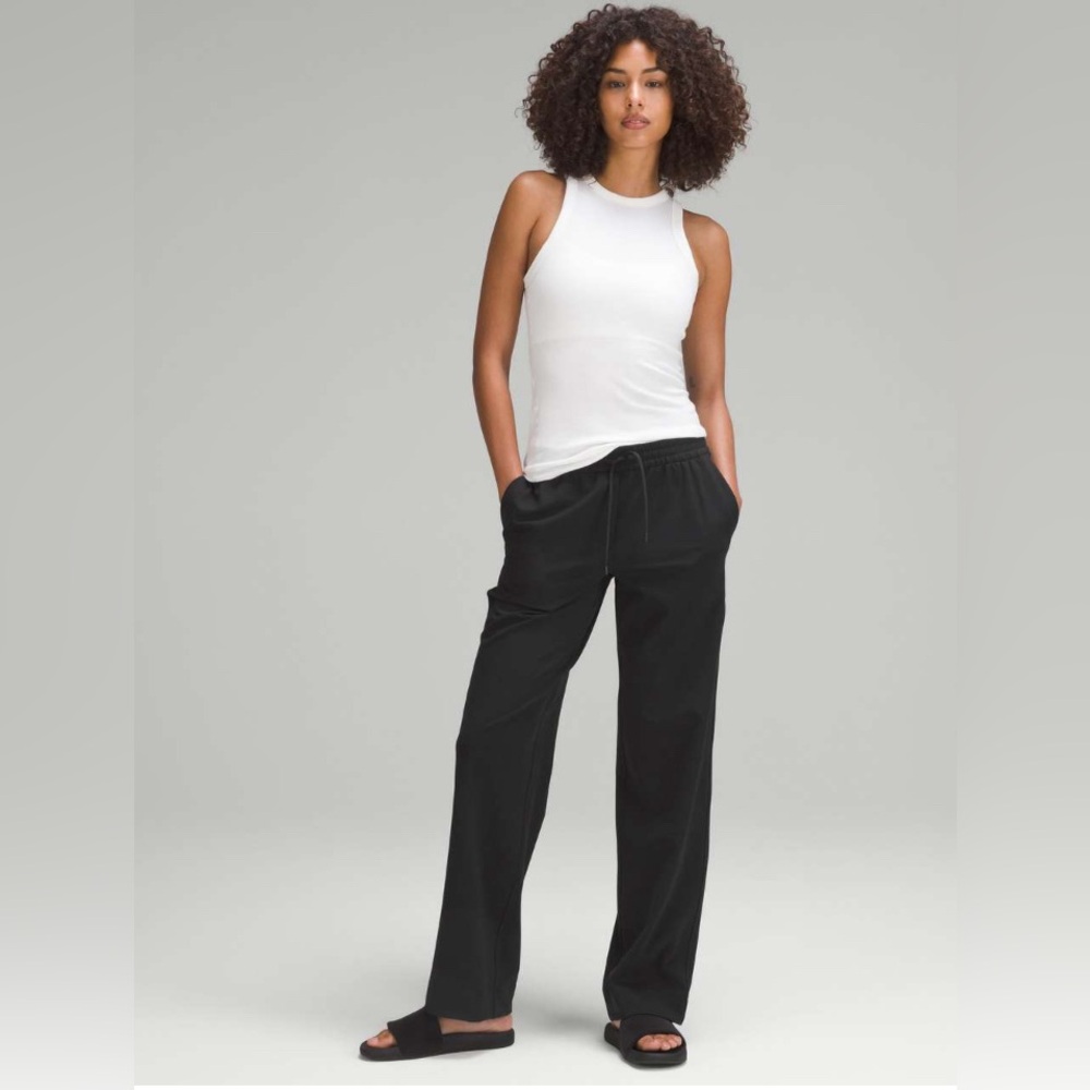 🖤SOLD🖤Lululemon Mid-Rise Straight-Leg *32” Trouser Black (Luxtreme) Sz Small✨EUC